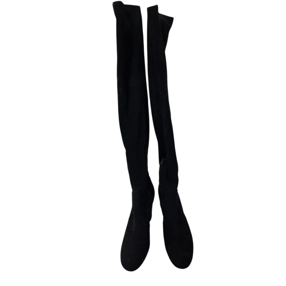 IVANKA TRUMP tall suede Black Over‎ the Knee boots size 7.5  Preowned EUC